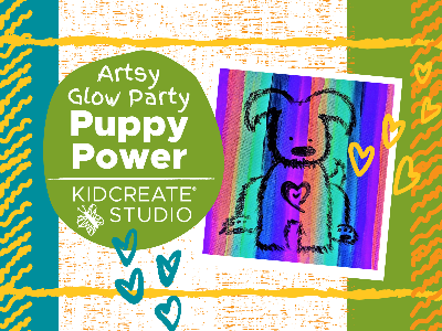 Kidcreate Studio - Broomfield. Artsy Glow Party- Puppy Power (4-9 Years)